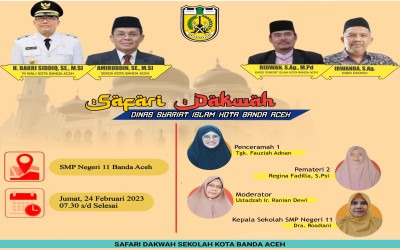 Syafari Dakwah oleh Dinas Syariat Islam Kota Banda Aceh di SMP Negeri 11 Kota Banda Aceh