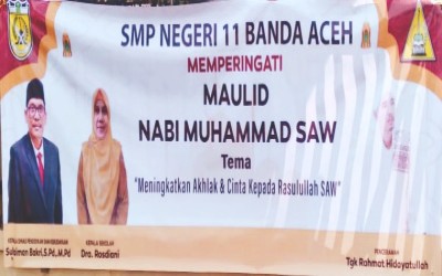 Peringatan Maulid Nabi Muhammad SAW Di SMP Negeri 11 Kota Banda Aceh