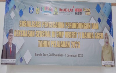 Sosialisasi Pencegahan Perundungan dan Kekerasan Seksual di SMP Negeri 11 Kota Banda Aceh