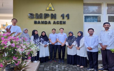 SMP Negeri 11 Kota Banda Aceh Menyambut Kedatangan Mahasiswa Volunteer dari Australia